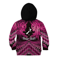 Personalised Aotearoa Matariki Kid Hoodie Pink Fern Maori Poutama LT01 - Polynesian Pride
