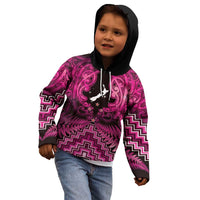 Personalised Aotearoa Matariki Kid Hoodie Pink Fern Maori Poutama LT01 - Polynesian Pride