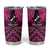 Personalised Aotearoa Matariki Tumbler Cup Pink Fern Maori Poutama