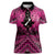 Personalised Aotearoa Matariki Women Polo Shirt Pink Fern Maori Poutama