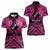 Personalised Aotearoa Matariki Women Polo Shirt Pink Fern Maori Poutama