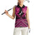 Personalised Aotearoa Matariki Women Sleeveless Polo Shirt Pink Fern Maori Poutama