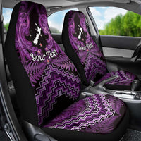 Personalised Aotearoa Matariki Car Seat Cover Purple Fern Maori Poutama LT01 - Polynesian Pride