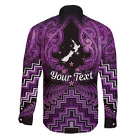 Personalised Aotearoa Matariki Family Matching Mermaid Dress and Hawaiian Shirt Purple Fern Maori Poutama LT01 - Polynesian Pride