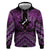 Personalised Aotearoa Matariki Hoodie Purple Fern Maori Poutama