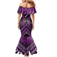 Personalised Aotearoa Matariki Mermaid Dress Purple Fern Maori Poutama LT01 - Polynesian Pride