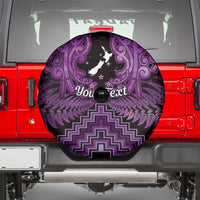 Personalised Aotearoa Matariki Spare Tire Cover Purple Fern Maori Poutama LT01 - Polynesian Pride