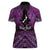 Personalised Aotearoa Matariki Women Polo Shirt Purple Fern Maori Poutama