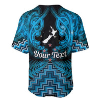 Personalised Aotearoa Matariki Baseball Jersey Turquoise Fern Maori Poutama LT01 - Polynesian Pride