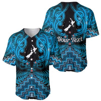 Personalised Aotearoa Matariki Baseball Jersey Turquoise Fern Maori Poutama LT01 - Polynesian Pride