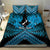 Personalised Aotearoa Matariki Bedding Set Turquoise Fern Maori Poutama