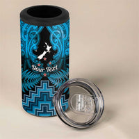 Personalised Aotearoa Matariki 4 in 1 Can Cooler Tumbler Turquoise Fern Maori Poutama LT01 - Polynesian Pride