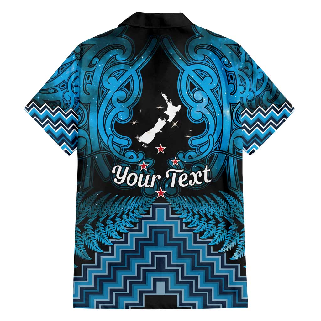 Personalised Aotearoa Matariki Family Matching Long Sleeve Bodycon Dress and Hawaiian Shirt Turquoise Fern Maori Poutama LT01 - Polynesian Pride