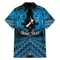 Personalised Aotearoa Matariki Family Matching Long Sleeve Bodycon Dress and Hawaiian Shirt Turquoise Fern Maori Poutama LT01 - Polynesian Pride