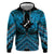 Personalised Aotearoa Matariki Hoodie Turquoise Fern Maori Poutama