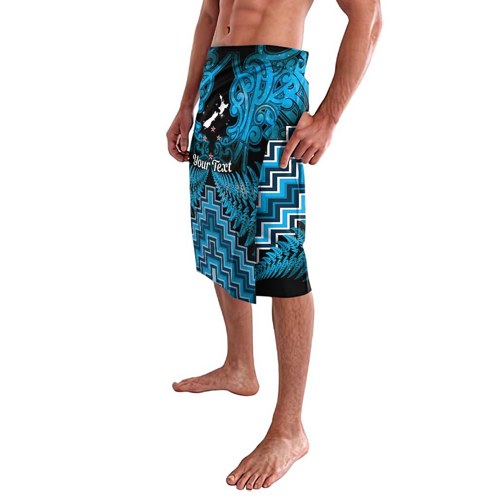 Personalised Aotearoa Matariki Lavalava Turquoise Fern Maori Poutama
