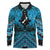 Personalised Aotearoa Matariki Long Sleeve Polo Shirt Turquoise Fern Maori Poutama