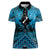 Personalised Aotearoa Matariki Women Polo Shirt Turquoise Fern Maori Poutama