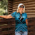 Personalised Aotearoa Matariki Women Polo Shirt Turquoise Fern Maori Poutama