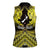 Personalised Aotearoa Matariki Women Sleeveless Polo Shirt Yellow Fern Maori Poutama