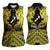 Personalised Aotearoa Matariki Women Sleeveless Polo Shirt Yellow Fern Maori Poutama