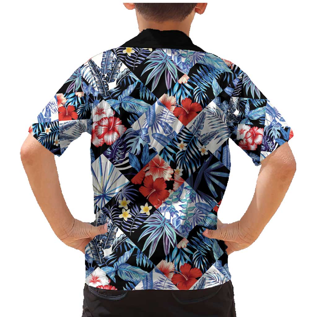 Hawaii Tropicana Blue Pattern Family Matching Mermaid Dress and Hawaiian Shirt LT01 - Polynesian Pride
