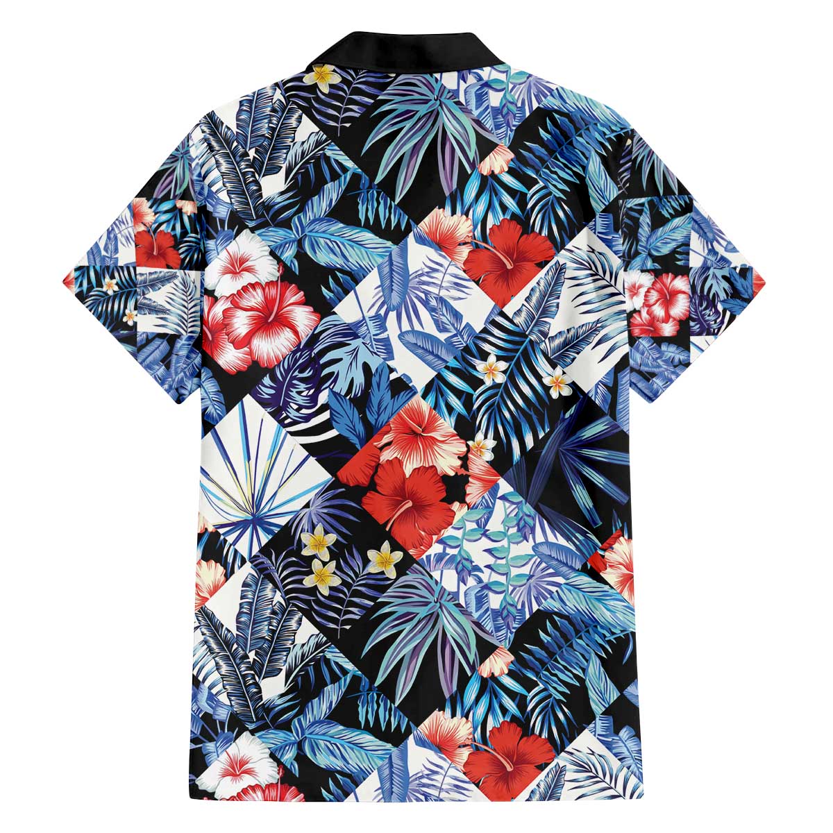 Hawaii Tropicana Blue Pattern Family Matching Off The Shoulder Long Sleeve Dress and Hawaiian Shirt LT01 - Polynesian Pride