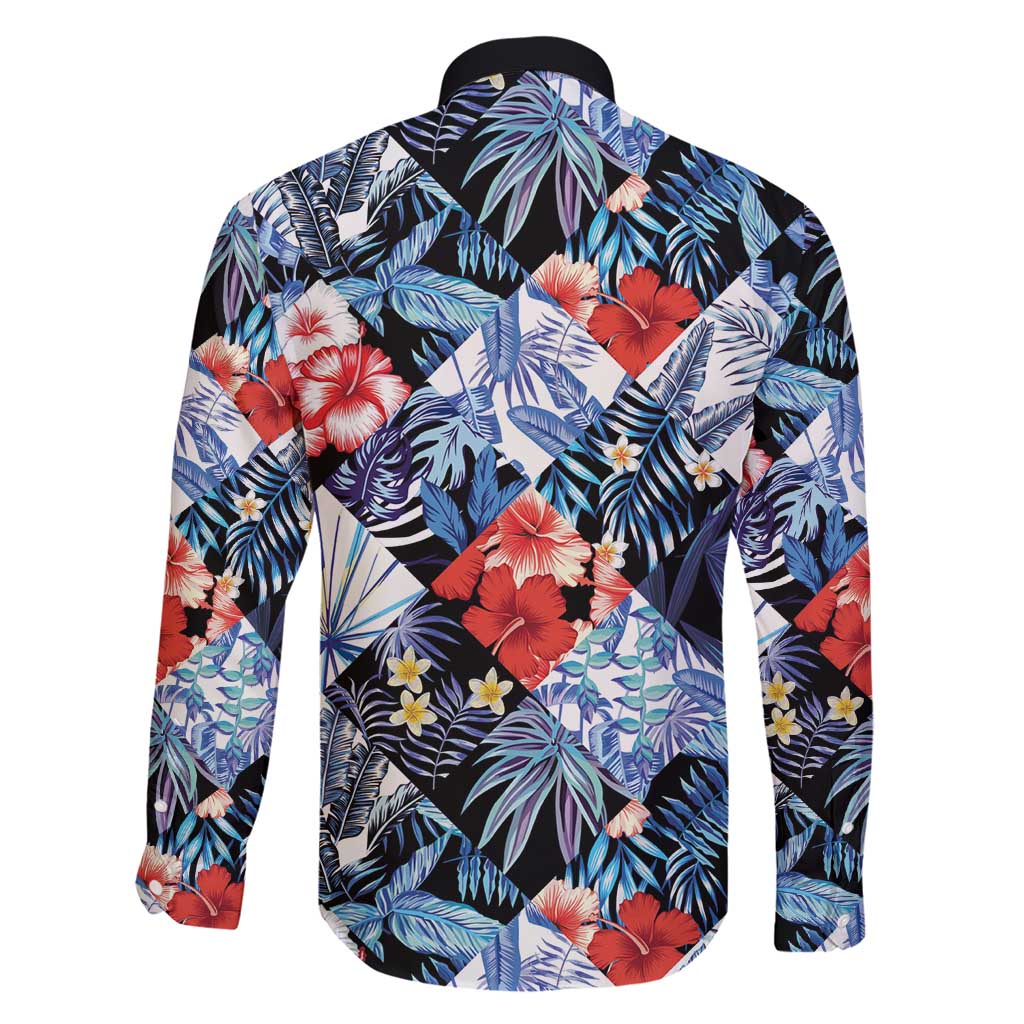 Hawaii Tropicana Blue Pattern Family Matching Short Sleeve Bodycon Dress and Hawaiian Shirt LT01 - Polynesian Pride
