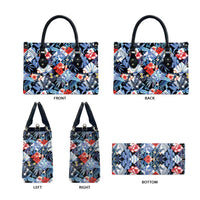 Hawaii Tropicana Blue Pattern Leather Bag - Polynesian Pride