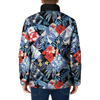 Hawaii Tropicana Blue Pattern Padded Jacket - Polynesian Pride