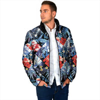 Hawaii Tropicana Blue Pattern Padded Jacket - Polynesian Pride