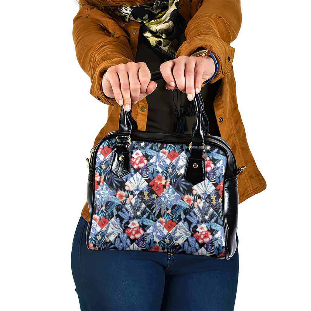 Hawaii Tropicana Blue Pattern Shoulder Handbag - Polynesian Pride