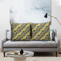 Polynesian Monstera Tiare Floral Pillow Cover Yellow Tropical Plaid LT01 - Polynesian Pride