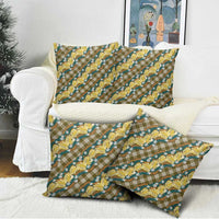 Polynesian Monstera Tiare Floral Pillow Cover Yellow Tropical Plaid LT01 - Polynesian Pride
