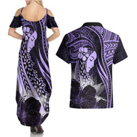 Polynesian Women Day 2024 Couples Matching Summer Maxi Dress and Hawaiian Shirt Hibiscus Girl Tribal LT01 - Polynesian Pride
