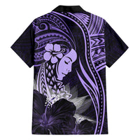 Polynesian Women Day 2024 Family Matching Off Shoulder Short Dress and Hawaiian Shirt Hibiscus Girl Tribal LT01 - Polynesian Pride
