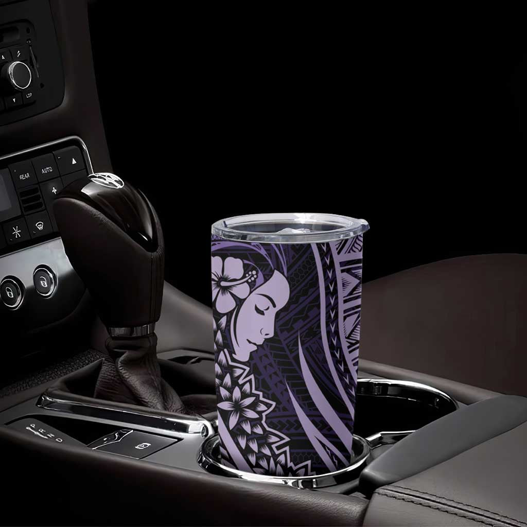 Polynesian Women Day 2024 Tumbler Cup Hibiscus Girl Tribal LT01 - Polynesian Pride
