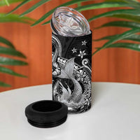 Hawaii Mermaid Monotone 4 in 1 Can Cooler Tumbler Polynesian Pattern Fish Hook LT01 - Polynesian Pride
