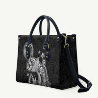 Hawaii Mermaid Monotone Leather Bag Polynesian Pattern Fish Hook