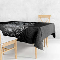 Hawaii Mermaid Monotone Tablecloth Polynesian Pattern Fish Hook