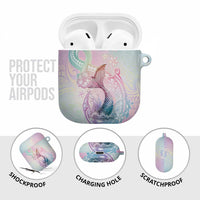 Hawaii Mermaid Sweet Pastel AirPods Case Polynesian Pattern Fish Hook