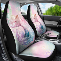Hawaii Mermaid Sweet Pastel Car Seat Cover Polynesian Pattern Fish Hook