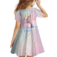Hawaii Mermaid Sweet Pastel Family Matching Off Shoulder Maxi Dress and Hawaiian Shirt Polynesian Pattern Fish Hook LT01 - Polynesian Pride