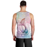 Hawaii Mermaid Sweet Pastel Men Tank Top Polynesian Pattern Fish Hook
