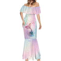 Hawaii Mermaid Sweet Pastel Mermaid Dress Polynesian Pattern Fish Hook LT01 - Polynesian Pride