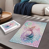 Hawaii Mermaid Sweet Pastel Puzzle Polynesian Pattern Fish Hook