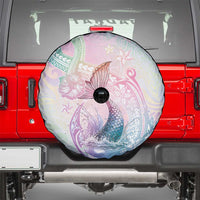 Hawaii Mermaid Sweet Pastel Spare Tire Cover Polynesian Pattern Fish Hook LT01 - Polynesian Pride