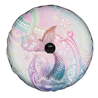 Hawaii Mermaid Sweet Pastel Spare Tire Cover Polynesian Pattern Fish Hook LT01 - Polynesian Pride