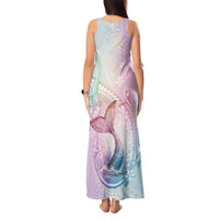 Hawaii Mermaid Sweet Pastel Tank Maxi Dress Polynesian Pattern Fish Hook