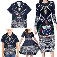 Samoa Independence Day Family Matching Long Sleeve Bodycon Dress and Hawaiian Shirt Ula Nifo Mix Turtle LT01 - Polynesian Pride